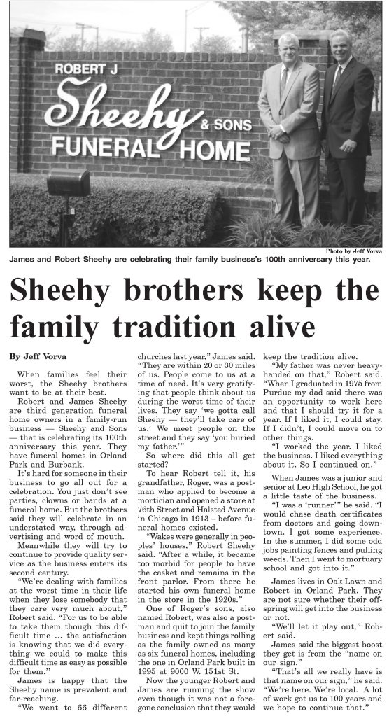 Sheehy brothers keep the tradition